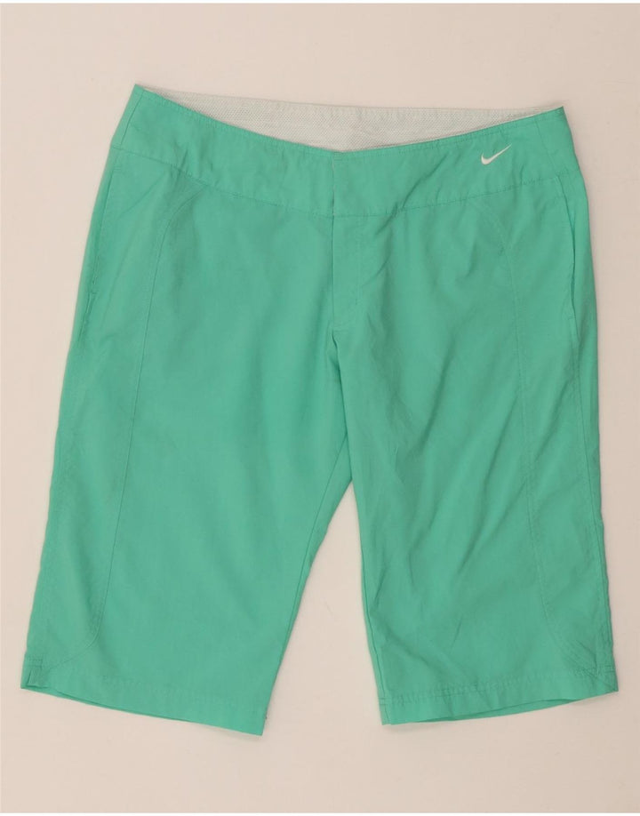 NIKE Bermuda-shorts til kvinder US 12/14 Large W34 turkis polyester