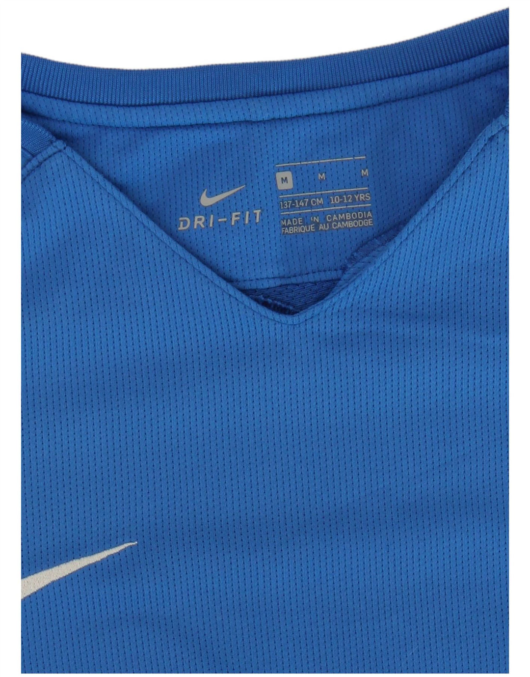 Nike Boys Dri Fit T-Shirt Top 10-11 år Medium Blue Colourblock