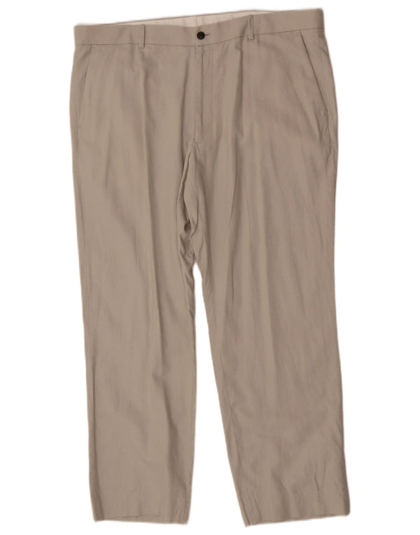 Marks & Spencer Herre Regular Fit Chinobukser W38 L29 Beige hør