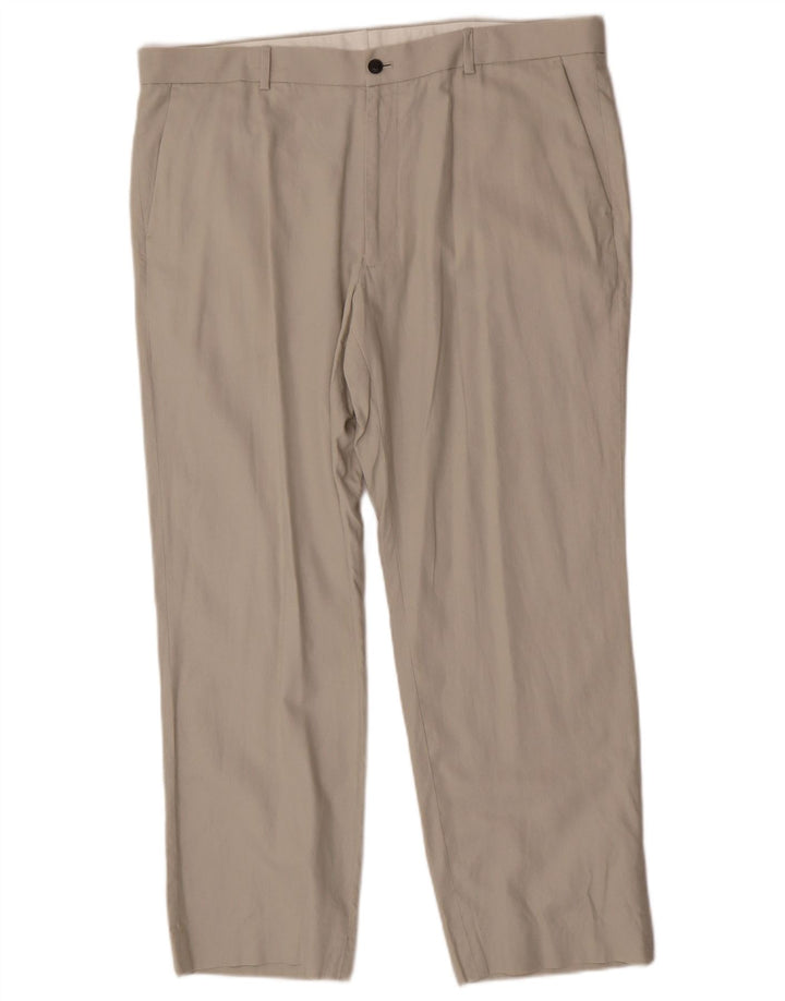 Marks & Spencer Herre Regular Fit Chinobukser W38 L29 Beige hør