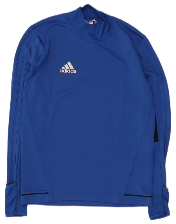 ADIDAS Herre Top Langærmet Lille Blå Polyester