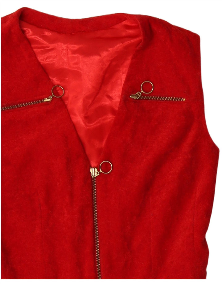 VINTAGE Damevest UK 14 Medium Rød