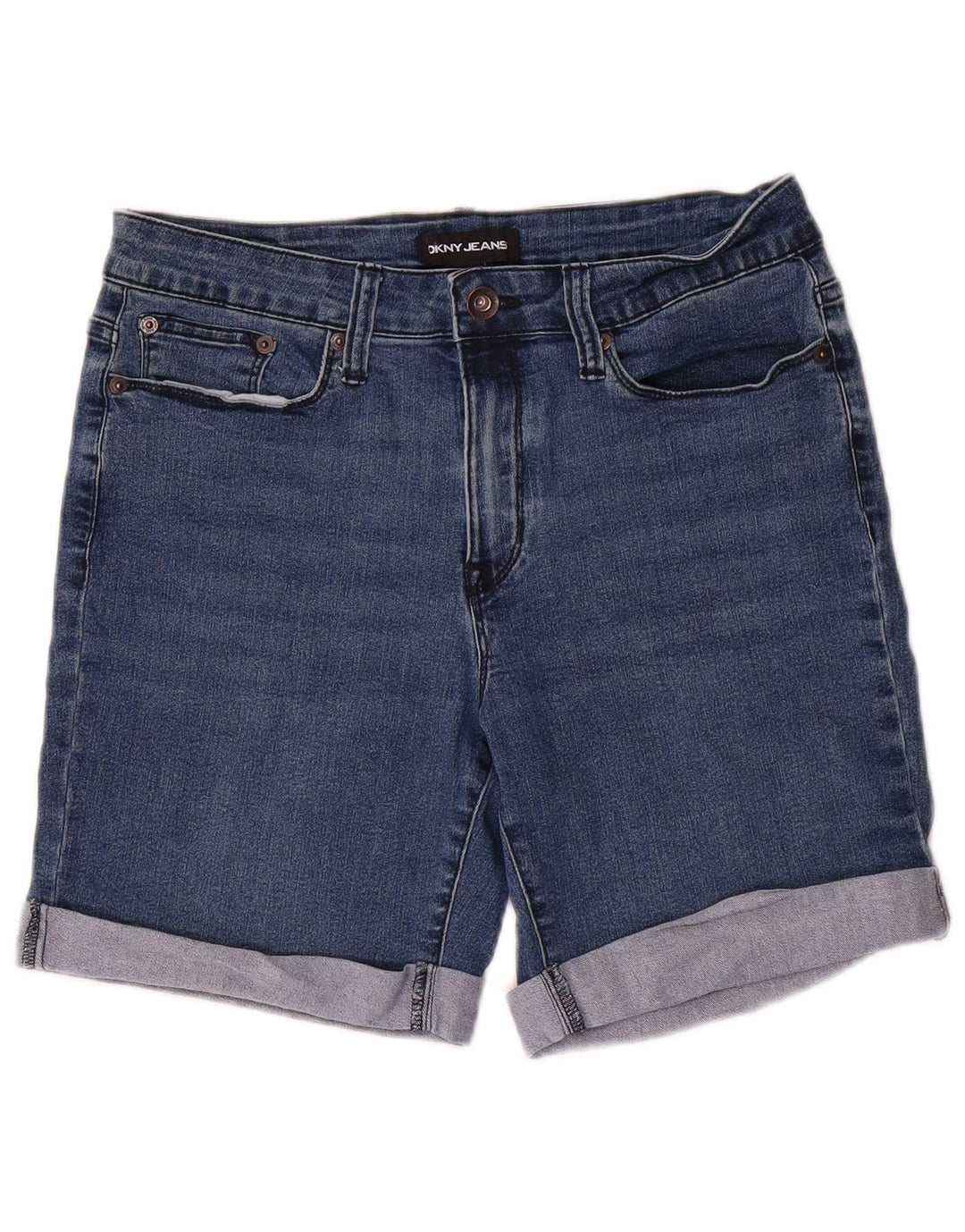 Dkny Dame Denim Shorts US 6 Medium W32 Blå