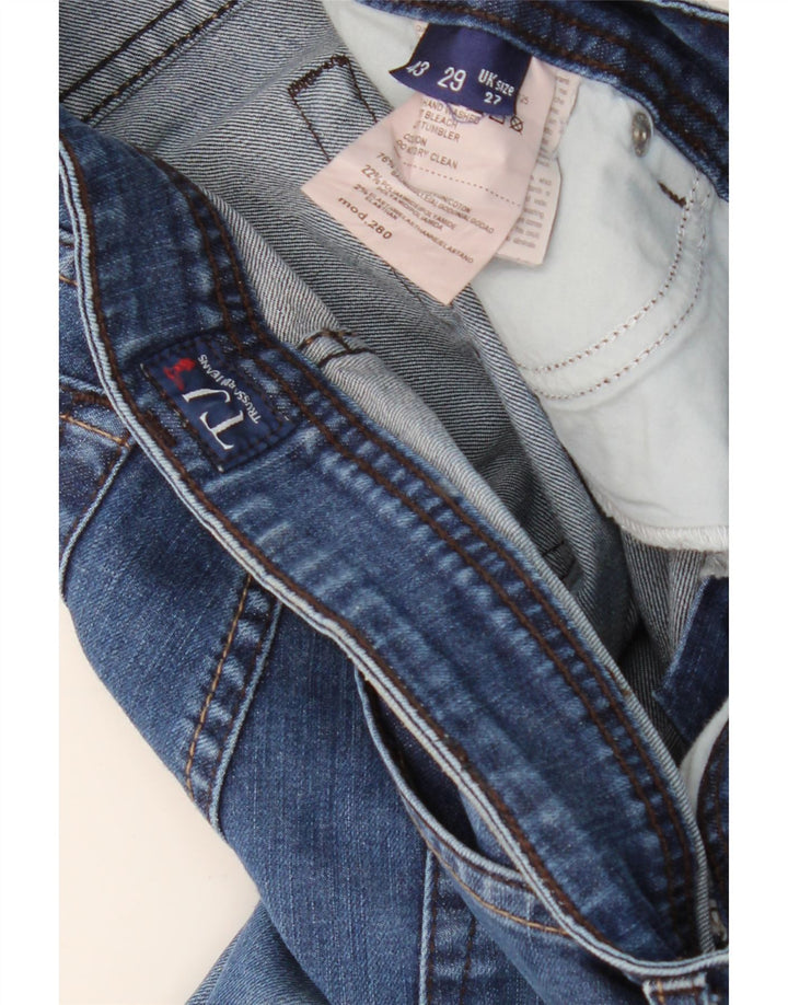 TRUSSARDI Womens Cropped Jeans IT 43 Medium W27 L25 Blue Cotton Vintage Trussardi and Second-Hand Trussardi from Messina Hembry 