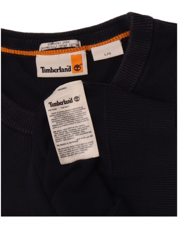 Timberland Herre trøje med rund hals, stor marineblå bomuld
