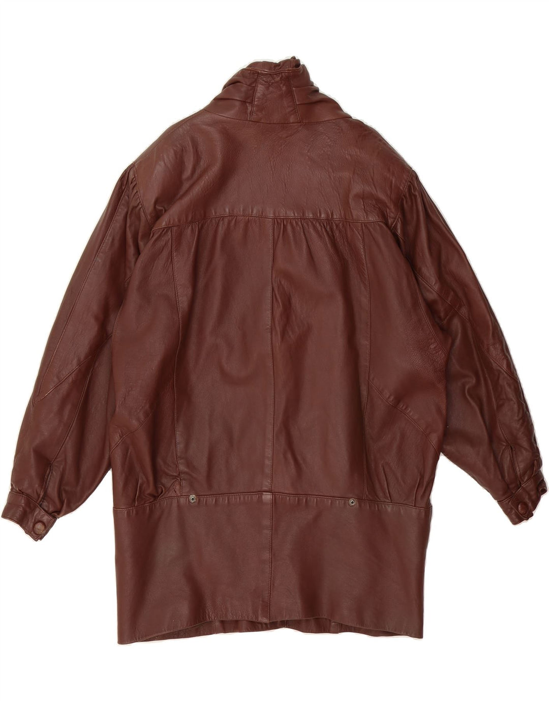 GENEL Womens Leather Coat UK 20 2XL Brown Leather Vintage Genel and Second-Hand Genel from Messina Hembry 