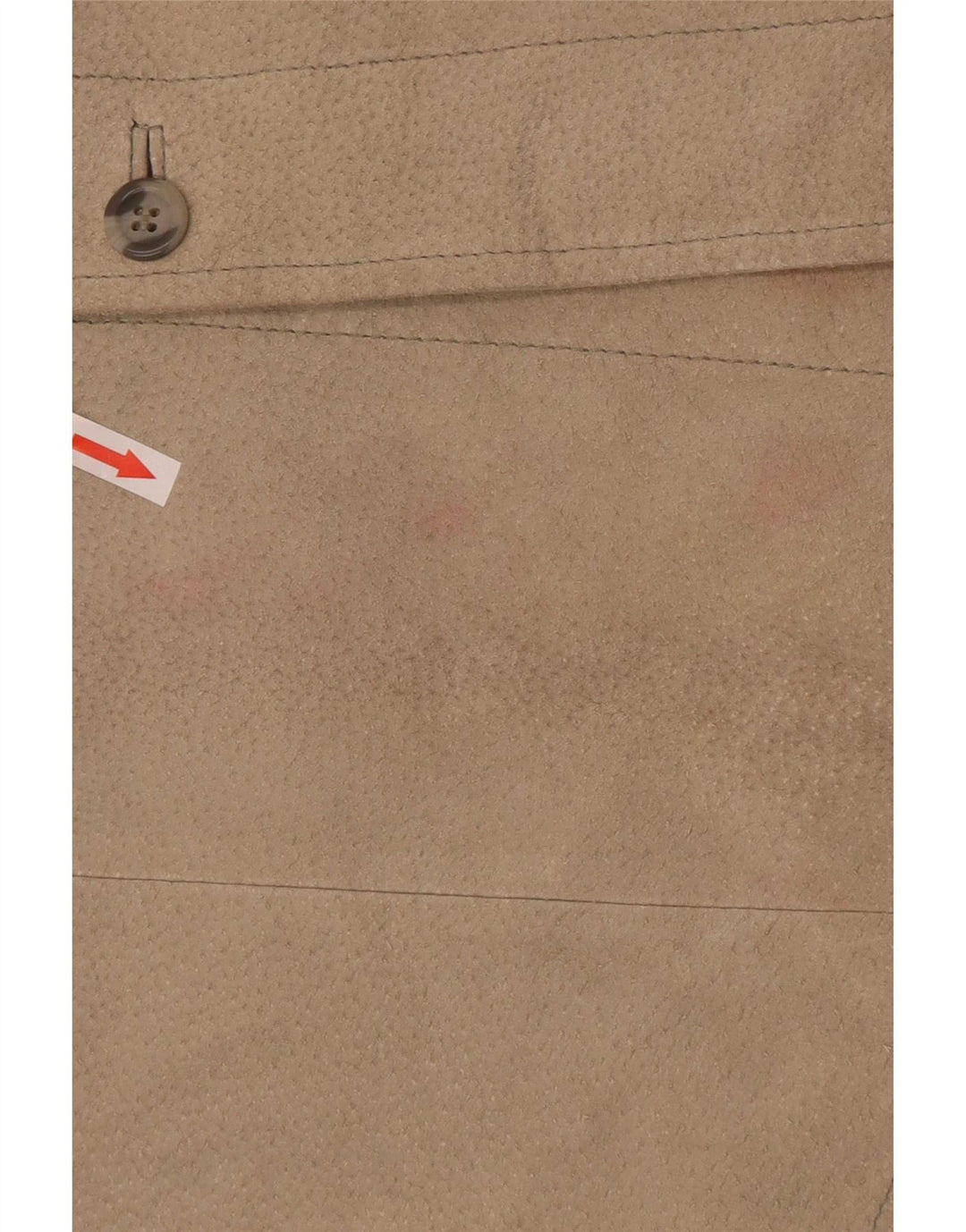 M. Flues Herre Overshirt Ruskindsskjorte Stor Beige Læder