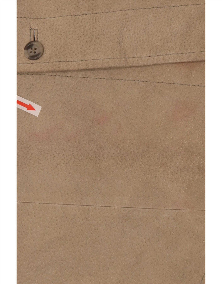 M. Flues Herre Overshirt Ruskindsskjorte Stor Beige Læder