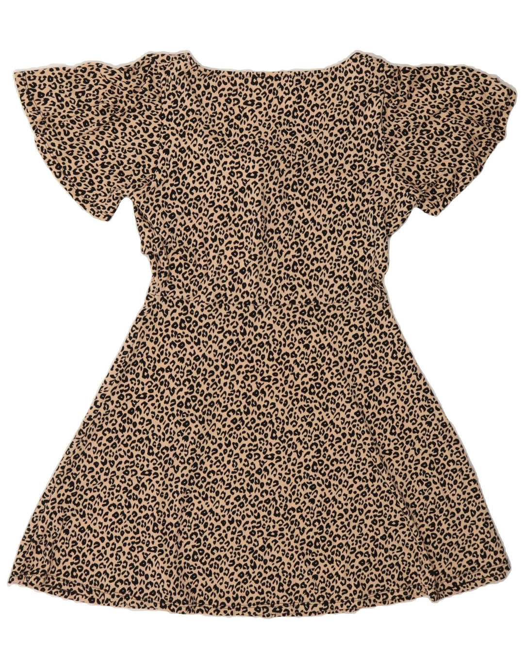 OASIS Womens A-Line Dress UK 14 Medium Beige Animal Print Polyester Vintage Oasis and Second-Hand Oasis from Messina Hembry 