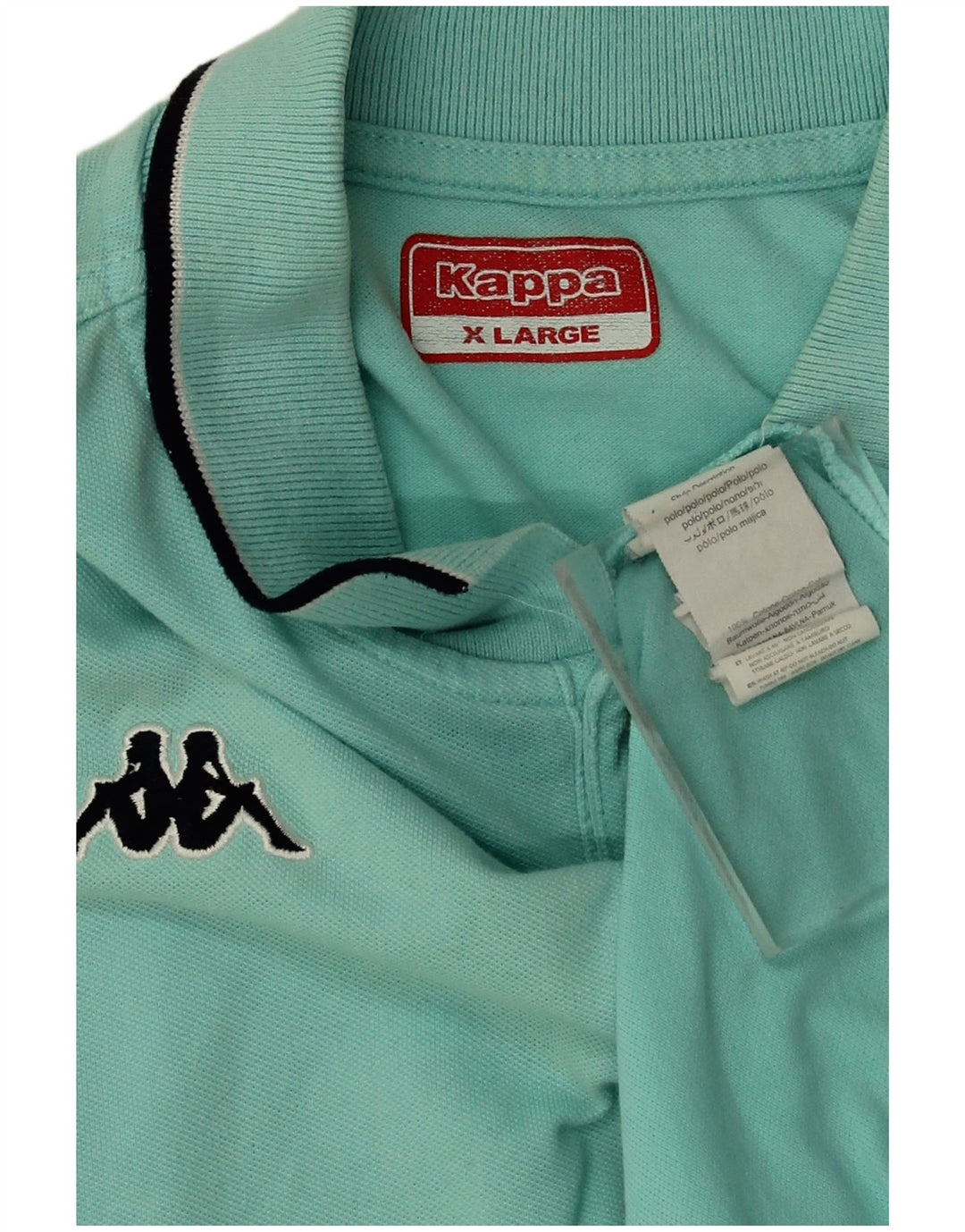 Kappa herre poloshirt XL turkis bomuld