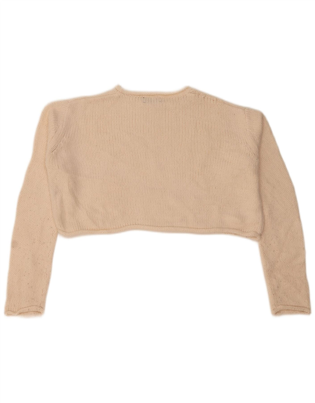 Zara Womens Crop Oversized Boat Neck Jumper Sweater UK 10 Small White