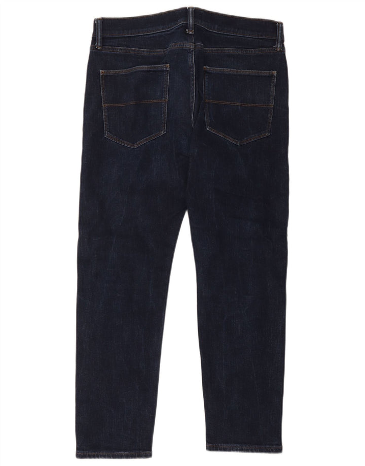 Marks & Spencer Dame Slim Jeans W32 L29 Marineblå Bomuld