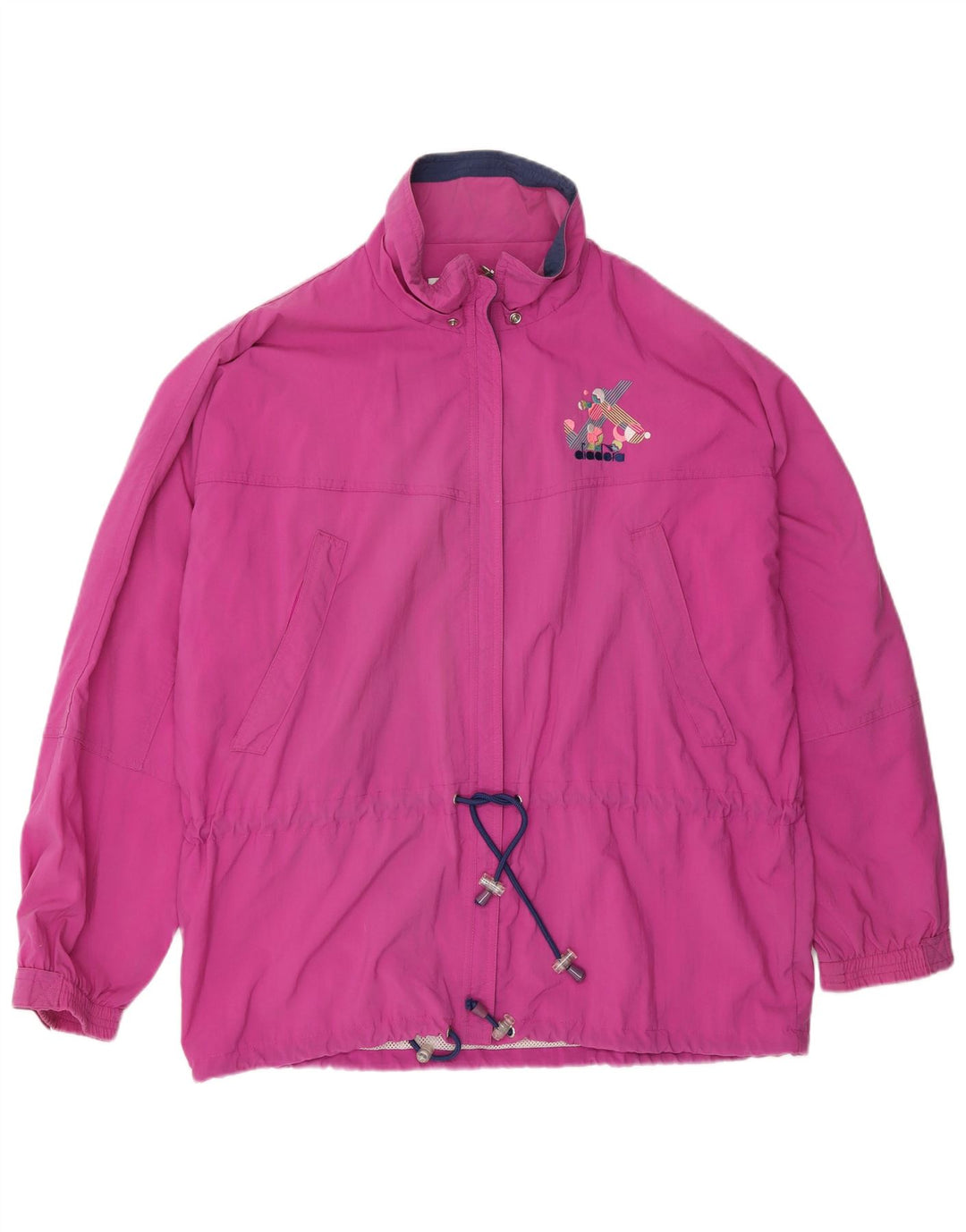 Diadora Womens Oversized træningsdragt Topjakke UK 14 Medium Lilla Polyamid