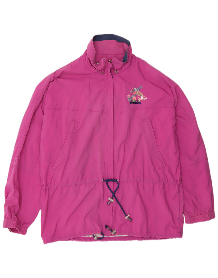 Diadora Womens Oversized træningsdragt Topjakke UK 14 Medium Lilla Polyamid