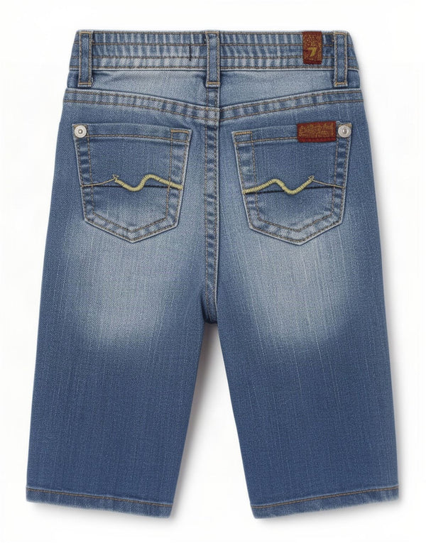 7 For All Mankind Baby drenge lige jeans 6-9 måneder W18 L7 blå bomuld