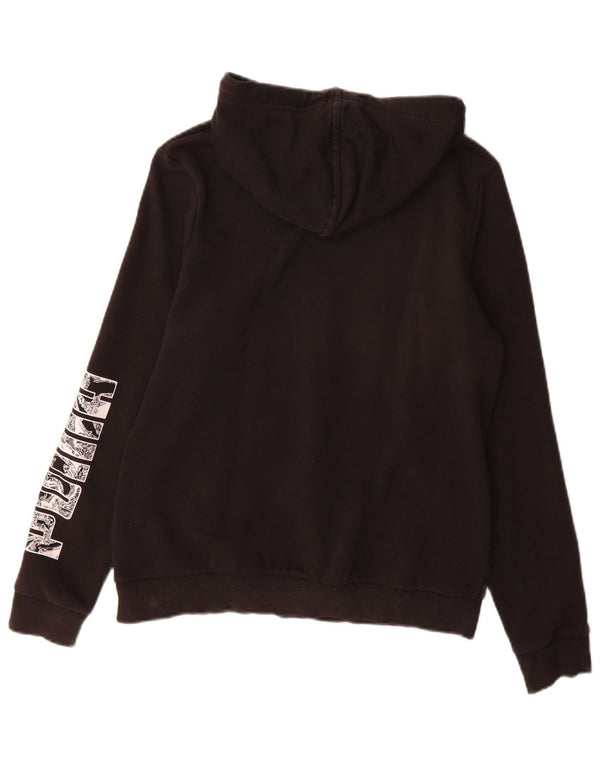 Puma Graphic Hoodie Jumper UK 16 Large Black
