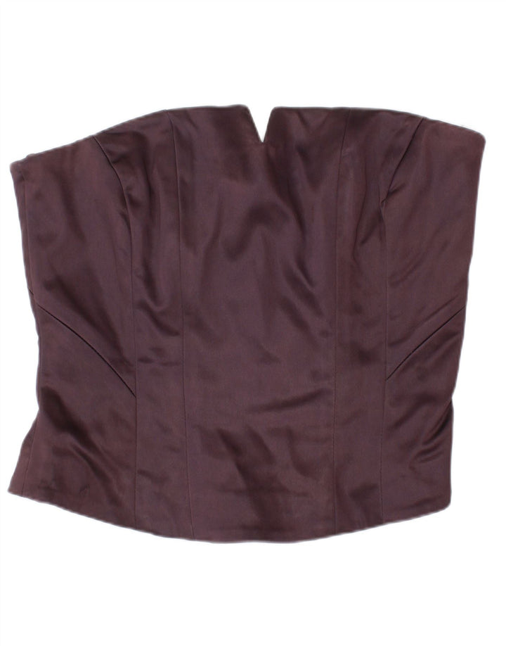 COAST Womens Corset Top UK 12 Medium Purple Acetate