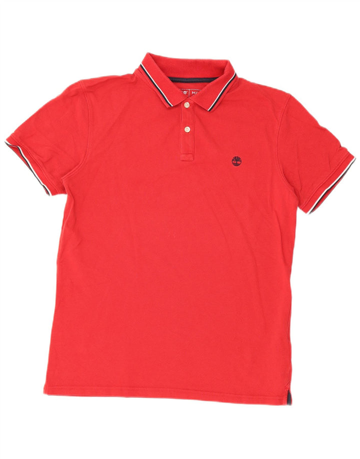 Timberland Herre Slim Fit Polo Shirt Medium Rød Bomuld