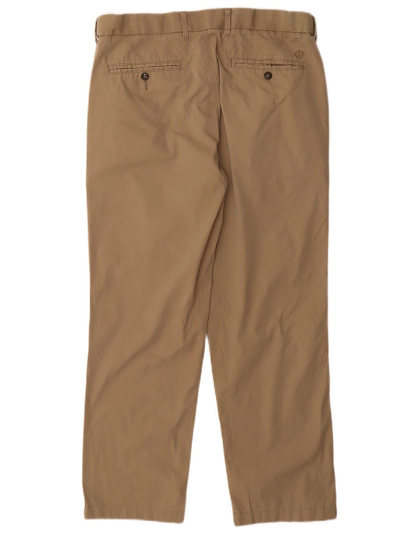 Marks & Spencer Herre Regular Chino Bukser W34 L29 Beige Bomuld