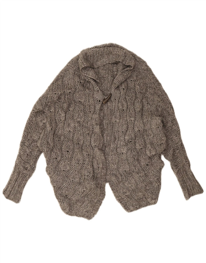 Ted Baker Dame Oversized Cardigan Sweater Størrelse 1 XS Grå Akryl