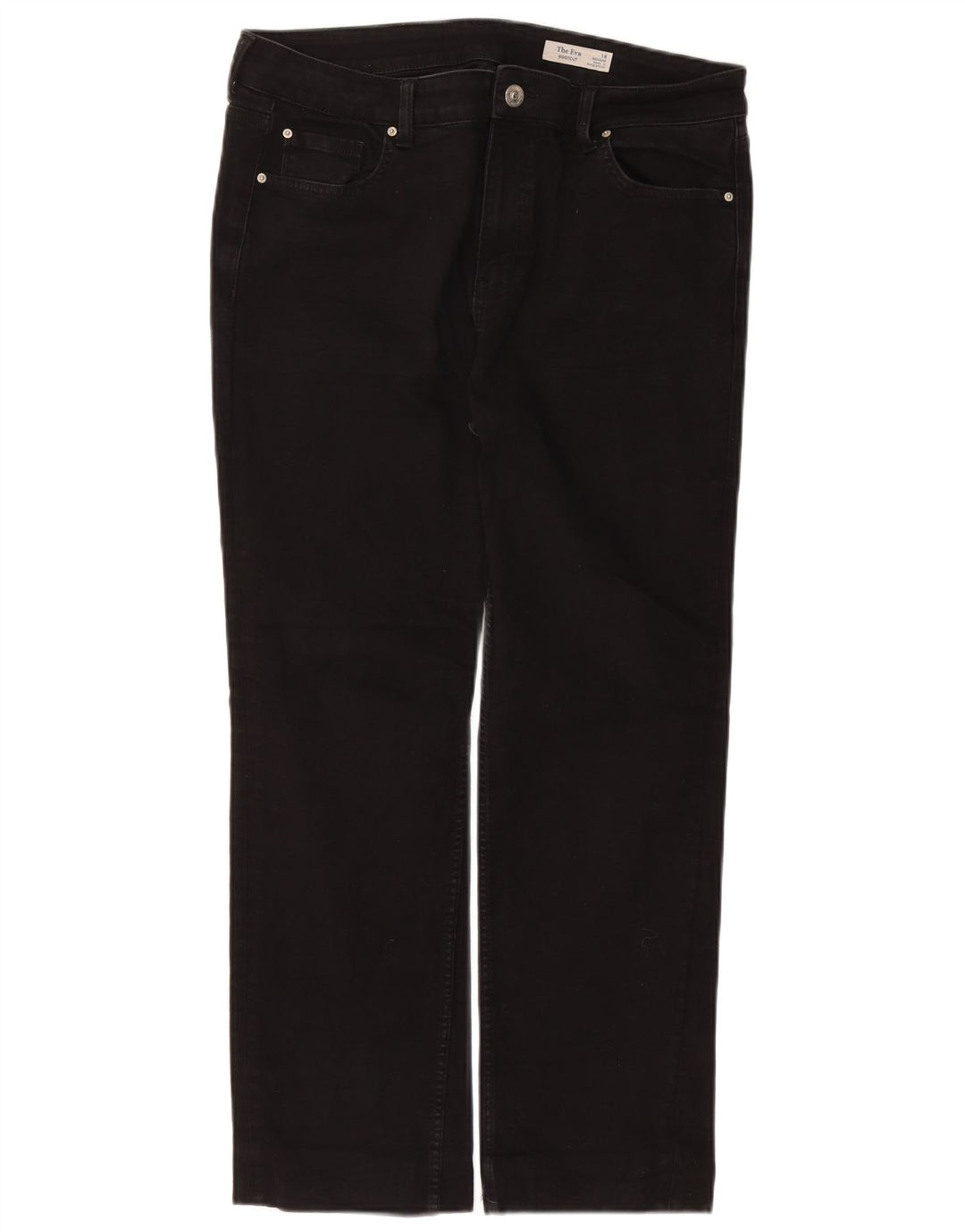 Marks & Spencer Dame Eva Regular Bootcut Jeans UK 18 XL W36 L27 Sort