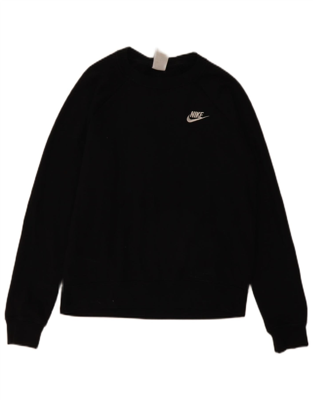 Nike Dame Oversized Sweatshirt Jumper UK 10 Small Black Bomuld