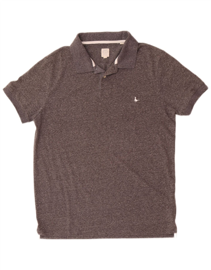 Jack Wills Polo Shirt til mænd XL Grå Flecked Polyester