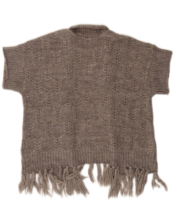 Marks & Spencer Dame Kortærmet Åben Cardigan Sweater UK 14 Medium Grey