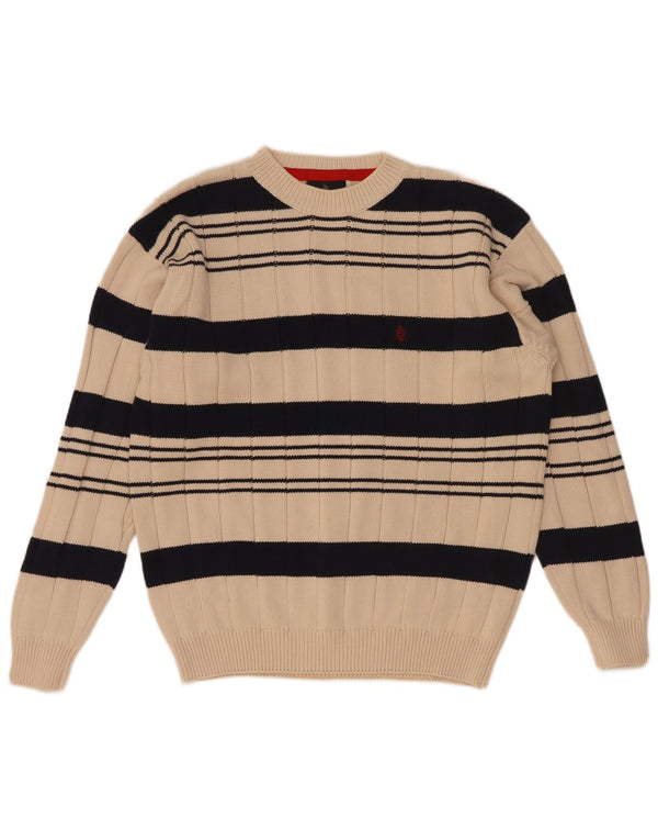 Marina Yachting Herre Crew Neck Jumper Sweater Medium Beige Stribet