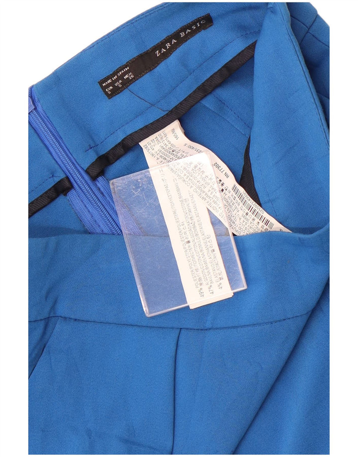 Zara Mini-nederdel til kvinder, lille W26 blå polyester