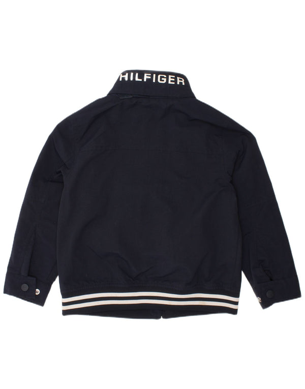 TOMMY HILFIGER Boys Bomber Jacket 4-5 Years XS  Navy Blue Polyester