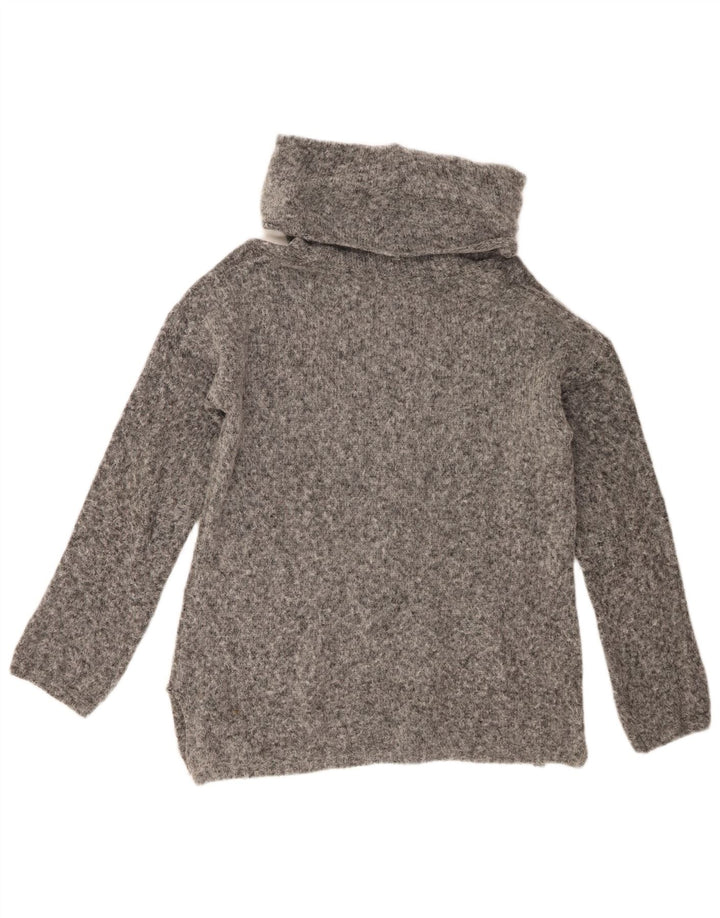 Marks & Spencer Dame-trøjetrøje med rullehals UK 14 Medium Grey Flecked