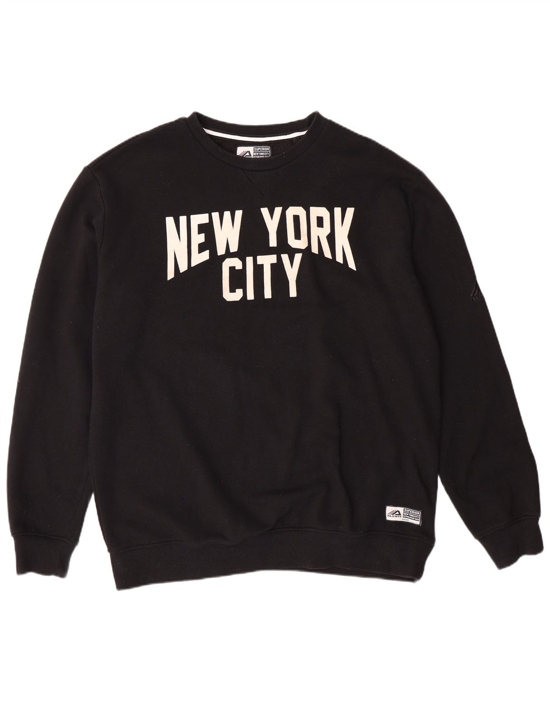 ALCOTT Herre New York City Grafisk Sweatshirt Jumper XL Sort Bomuld