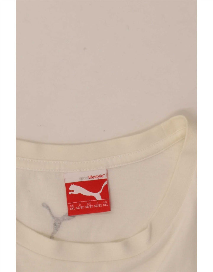 Puma Herre Grafisk T-Shirt Top 2XL Hvid