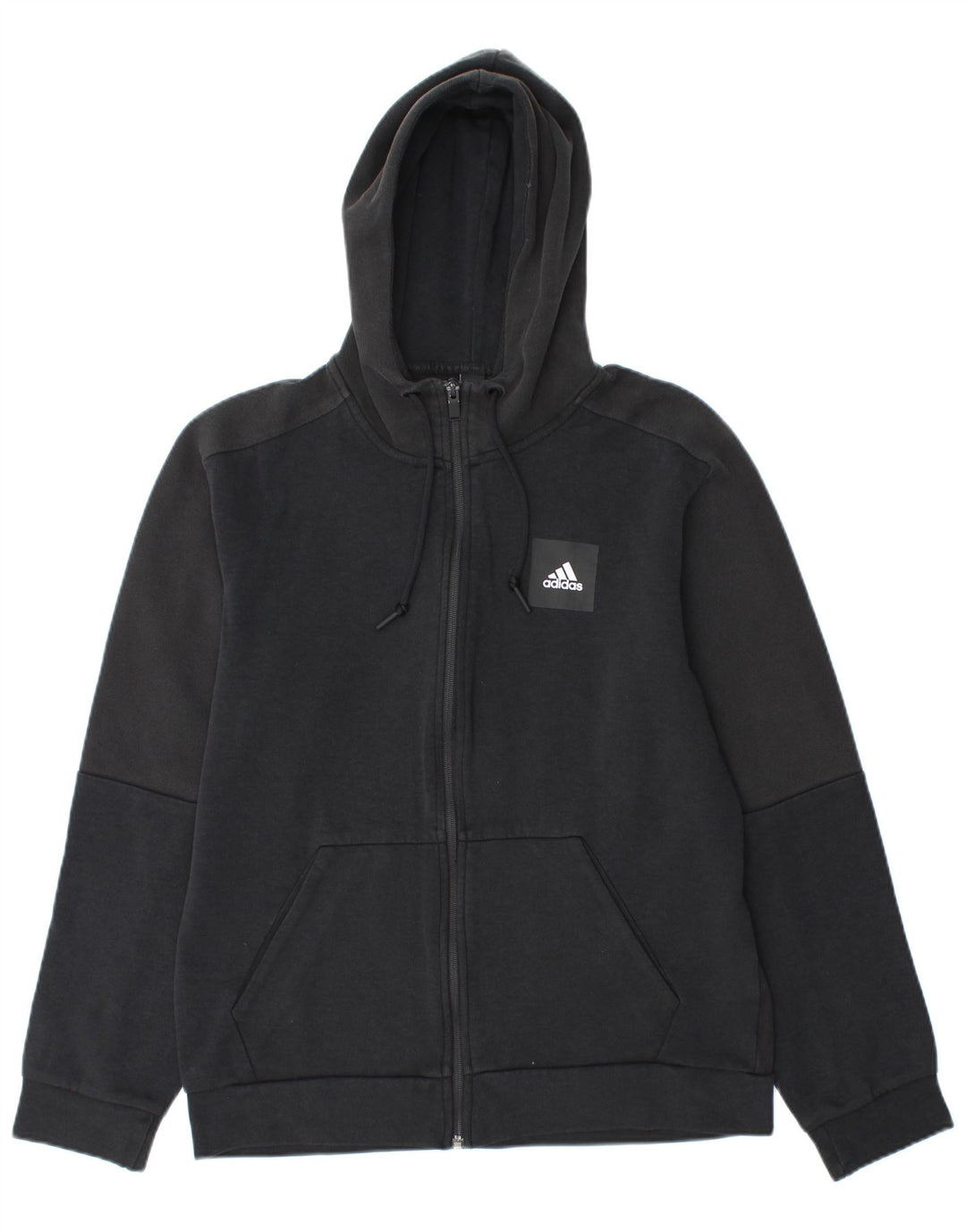 Adidas Hættetrøje med lynlås til mænd mellem sort bomuld