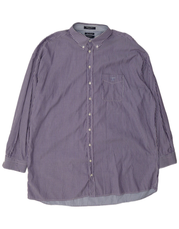 Gant herre Regular Fit skjorte 4XL lilla stribet bomuld