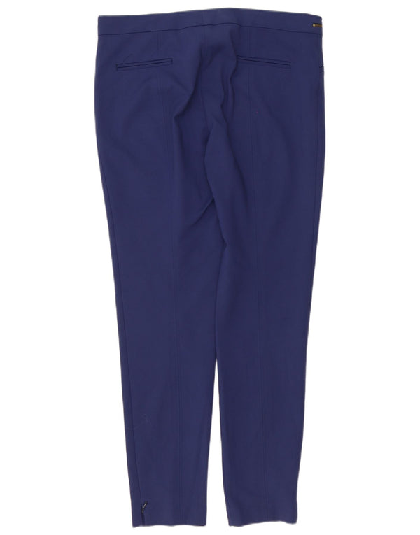 Zara Dame Slim Casual Bukser XL W32 L30 Marineblå Bomuld