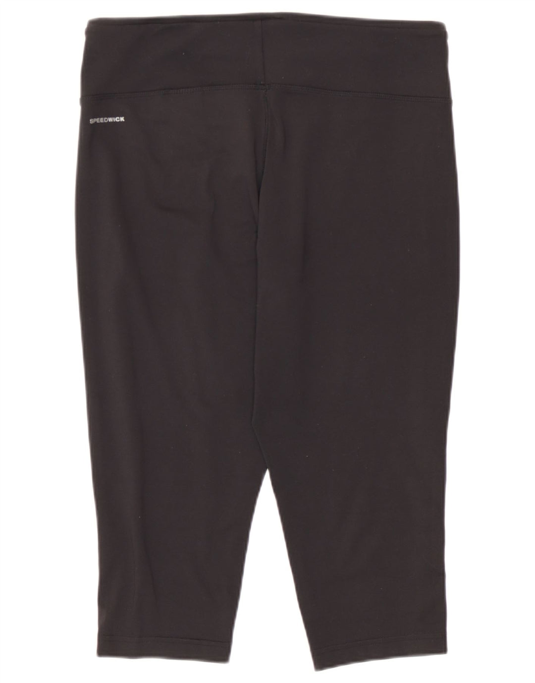 Reebok Dame Capri Leggings UK 16/18 Large Black Polyester