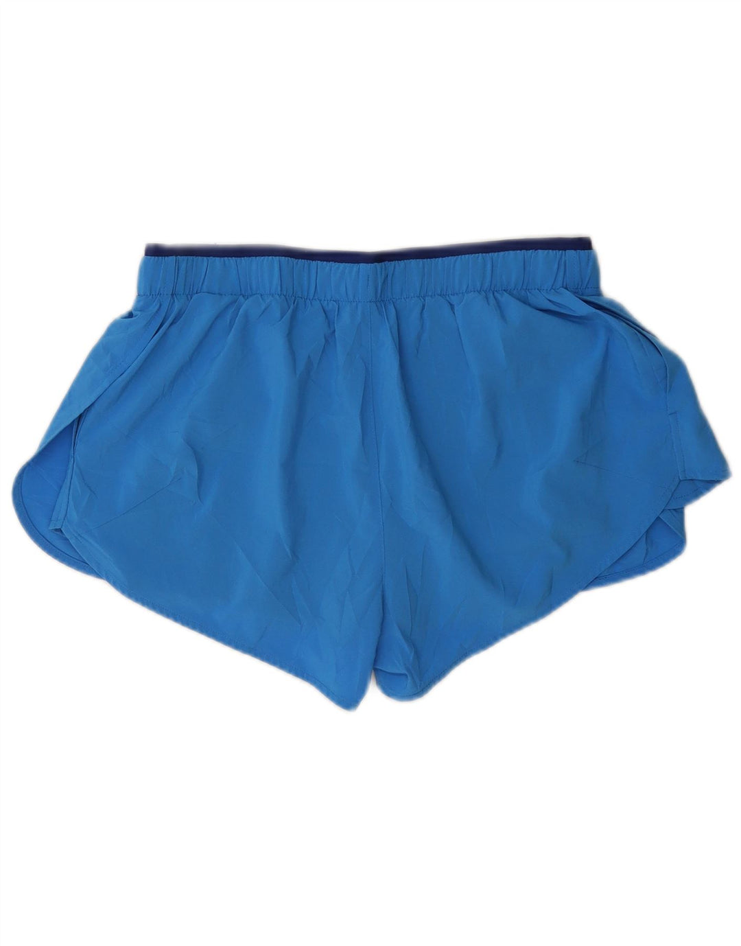 Nike Dame Dri Fit sportsshorts UK 12 Medium Blue Polyester