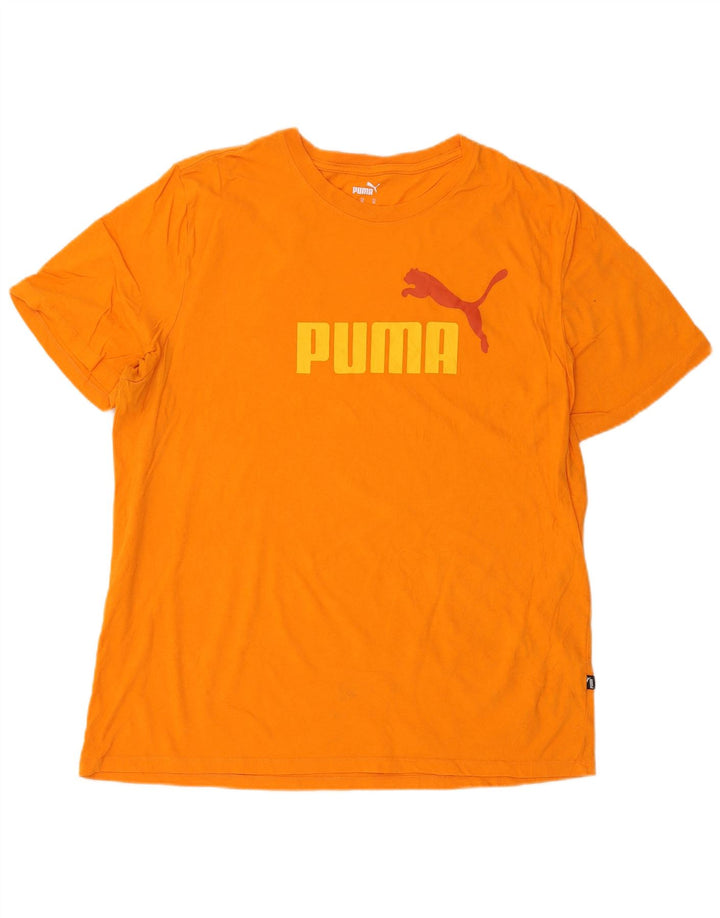 Puma Herre Grafisk T-Shirt Top XL Orange