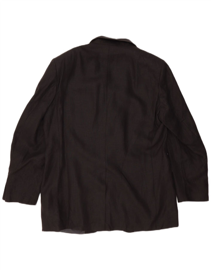 Marks & Spencer Herre 3 Button Blazer Jacket UK 40 Large Black Linen