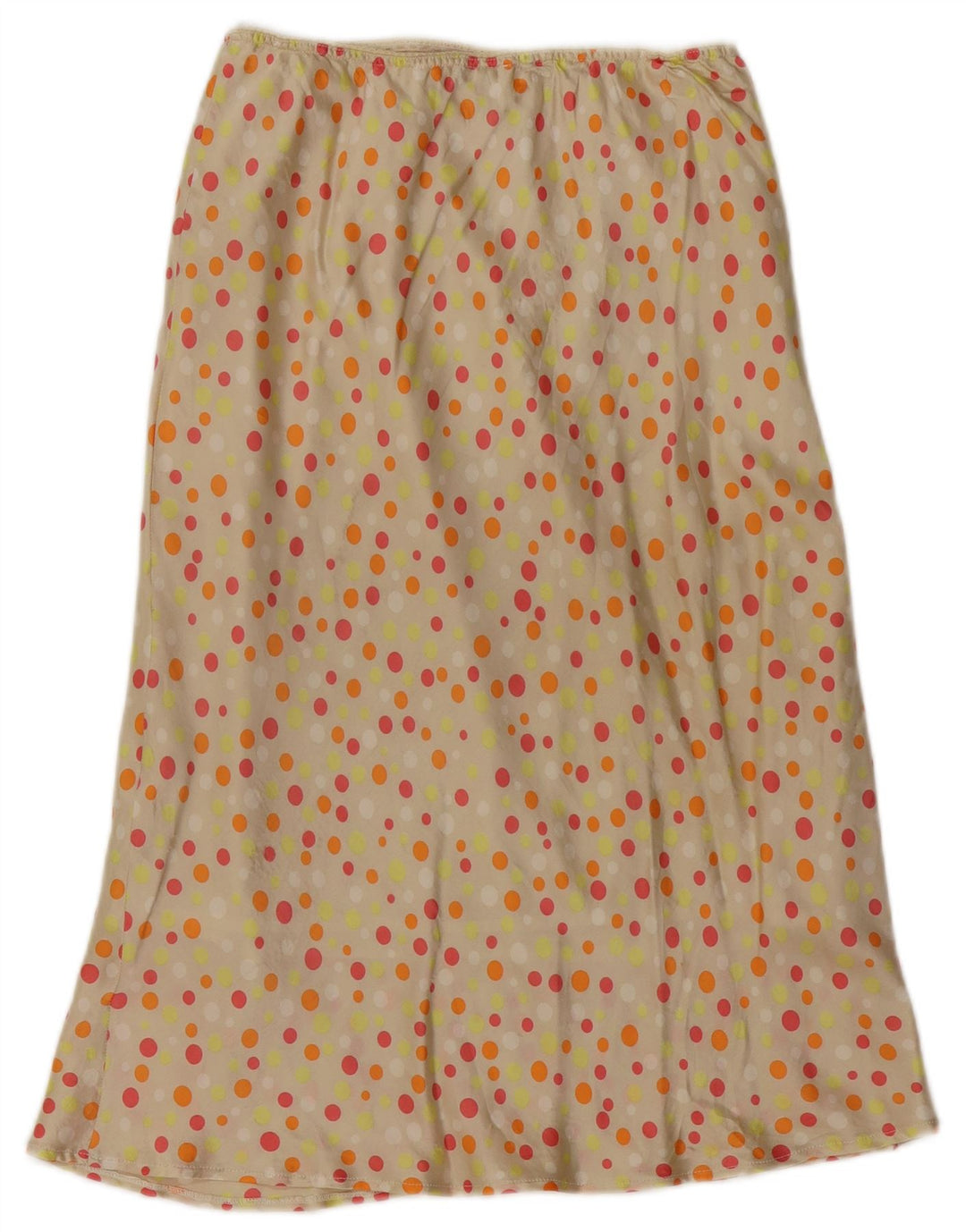 VINTAGE Maxi-nederdel til kvinder W26 Small Beige Polka Dot