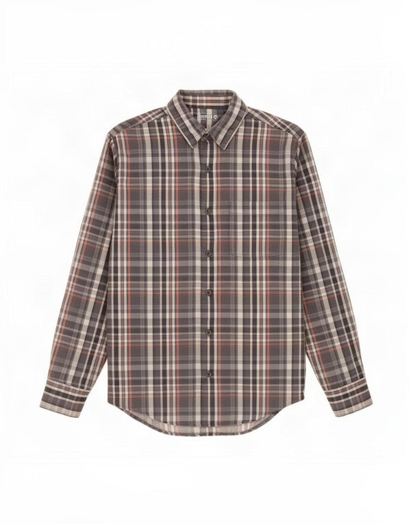 Timberland drenge flannel skjorte medium 15-16 år grå plaid bomuld