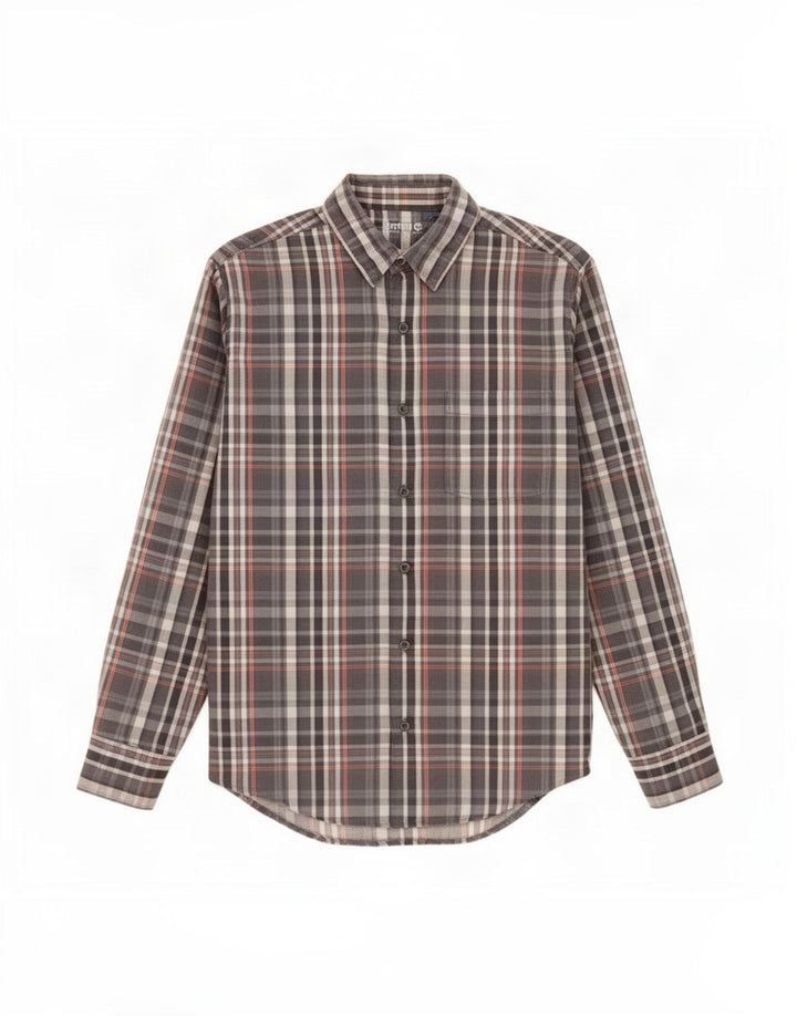 Timberland drenge flannel skjorte medium 15-16 år grå plaid bomuld