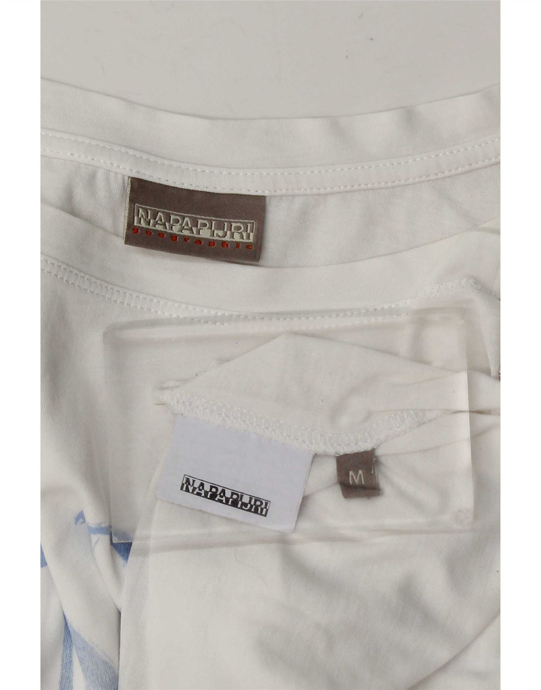 Napapijri Dame Grafisk T-Shirt Top UK 14 Medium White