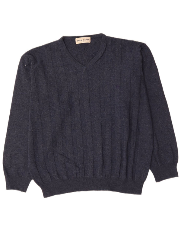 Pierre Cardin Herre V-hals sweater Stor marineblå akryl