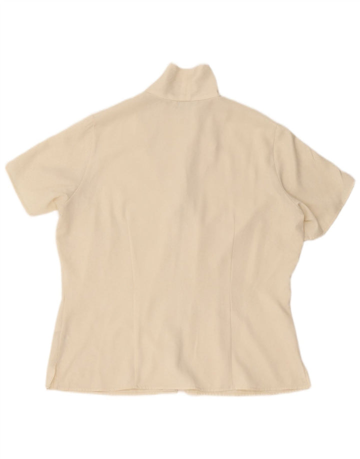 Marks & Spencer Kortærmet skjortebluse til kvinder UK 16 Stor Beige