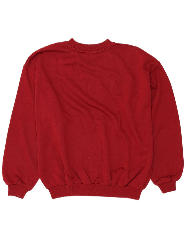 Vintage herre grafisk sweatshirt jumper XL rød bomuld