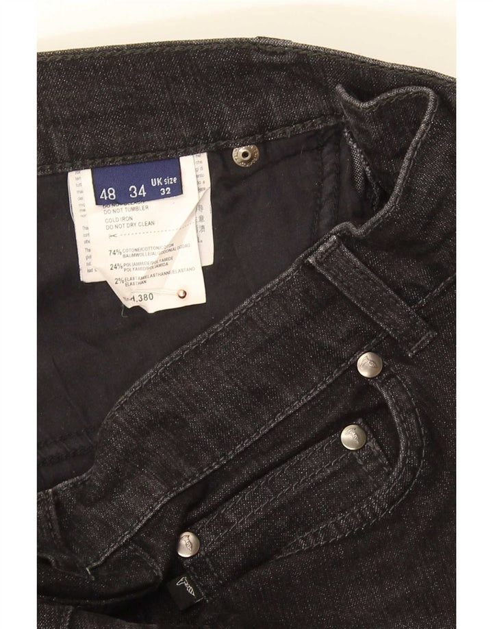 Trussardi Straight Jeans til mænd W32 L32 Sort bomuld