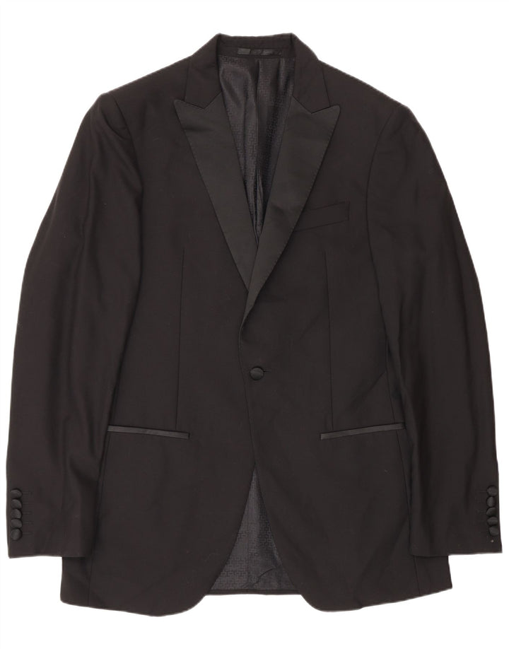 Marks & Spencer Herre Autograph Longline Blazer Jacket UK 38 Medium Black